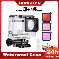 For GoPro Hero4 3 Waterproof Case Diving Underwater Housing Protector Cover For Go Pro4 3 GoPro4 Case Shell Filter Accessories