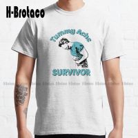 Tummy Ache Survivor Design Is Funny Tummy Ache Quote Classic T-Shirt Tee Shirts For Outdoor Simple Vintag Casual T Shirts