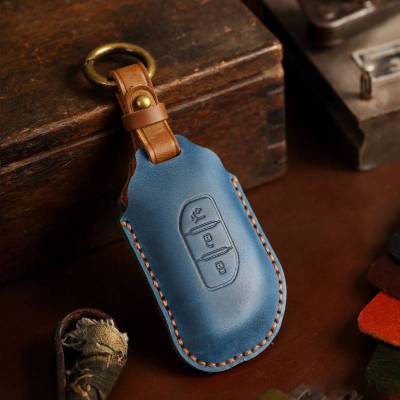 Luxury Real Leather Car Key Case Cover Fob Protector Keyring Accessories for Dongfeng Forthing Evo T5 Keychain Holder Shell Bag
