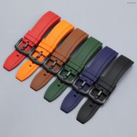 ⌚ Watch strap accessories เปลี่ยนสายยางฟลูออรีนผีน้ำสีเขียว 20 22 24 มม. สายนาฬิกา Seiko Huawei GT สายนาฬิกาซิลิโคนกีฬา