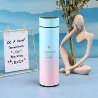 500ML Gradient Smart Thermos Bottle Stainless Steel Led Digital Temperature Keeps Cold and Heat Water Bottle For Coffee Tea Cups