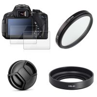 46Mm UV Filter HN-40 Lens Hood Cap + 2X Glass Screen Protector For Nikon Z Fc ZFC Z30 Z50 Camera With NIKKOR Z 16-50Mm Lens