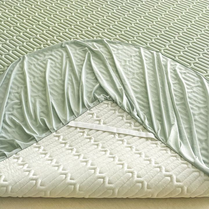 ตู้แช่ยางชุดเครื่องนอนแอร์-สำหรับฤดูร้อนกระโปรงเบาะนอนนุ่มซักได้กันลื่นผ้าคลุมที่นอนพื้น