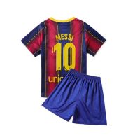 Barcelona FC #10 Messi Kids Jersey Jersi Football Soccer Uniform Sportswear 20-21