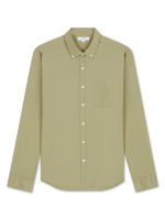 AIIZ (เอ ทู แซด) - เสื้อเชิ้ตผู้ชายแขนยาวผ้าคอตตอนทวิล สีพื้น Mens Natural Soft Twill Long Sleeve Shirts