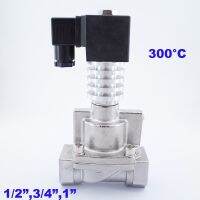 0.5-20bar 2 Way NC Steam Oil Brass Solenoid Valve 3/8 1/2"  3/4" 1 inch 300 Degree C High Temperature Stainless Steel Valve 24V