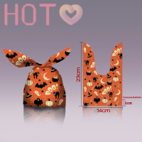 Hot? 50pcs Halloween Candy bags ฟักทองค้างคาวขนมขบเคี้ยวบิสกิตของขวัญถุงอุปกรณ์พรรค