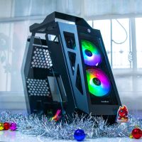 Tsunami Protector Hagrid Black Tempered Glass M-ATX Mutant Gaming Case เคสเปล่า สีดำ matx