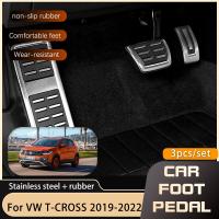 ที่แป้นเหยียบรถยนต์ MT สำหรับ Volkswagen VW T-Cross C11ข้าม2019 2020 2021 2022คันเร่งเบรกบันไดกันลื่นไม่เจาะ