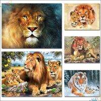 （Jinxiu cross-stitch） Nabi DIY 5DMosaic Lion Tiger KitsEmbroidery Patterns Rhinestones Arts