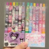 6PCS/set Sanrio Kuromi Hello Kitty fluorescent pen Melody Cinnamoroll highlighter multifunction colour pen