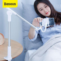 BASEUS 360 หมุนที่มีความยืดหยุ่นแขนยาวขี้เกียจที่วางโทรศัพท์ปรับสก์ท็อปเตียงแท็บเล็ตคลิปสำหรับ iPhone 11 11 Pro ซัมซุง S20 Xiaomi หัวเว่ย VIVO ที่วางโทรศัพท์มือถือ