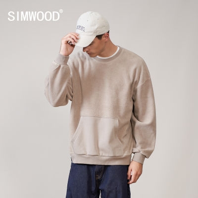 SIMWOOD 2023 Musim Luruh Musim Sejuk Baru Fuzzy Hoodies เสื้อฮู้ดขนแกะ Lelaki เสื้อกันหนาวขนาดใหญ่บวก Saiz Jenama Pakaian SK160912