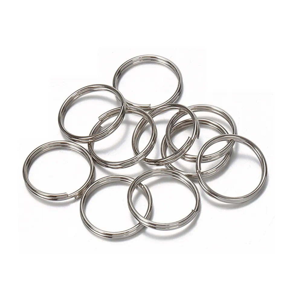 100pcs/lot 6-20mm Stainless Steel Open Double Jump Rings for Jewelry Making  DIY Keychain Double Split Rings Connectors Findings