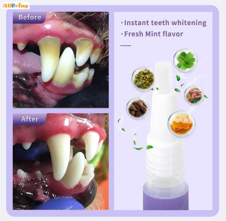 Alloving Teeth Cleaning Gel for Dogs and Cats Intensive Stain Removal