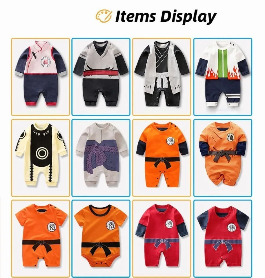 0-18 mesi Anime Baby Rompers Neonato Cosplay Costume Infante Akatsuki  Nezuko Tanjirou Vestiti di cotone Ragazzi Ragazze Bambini Outfit