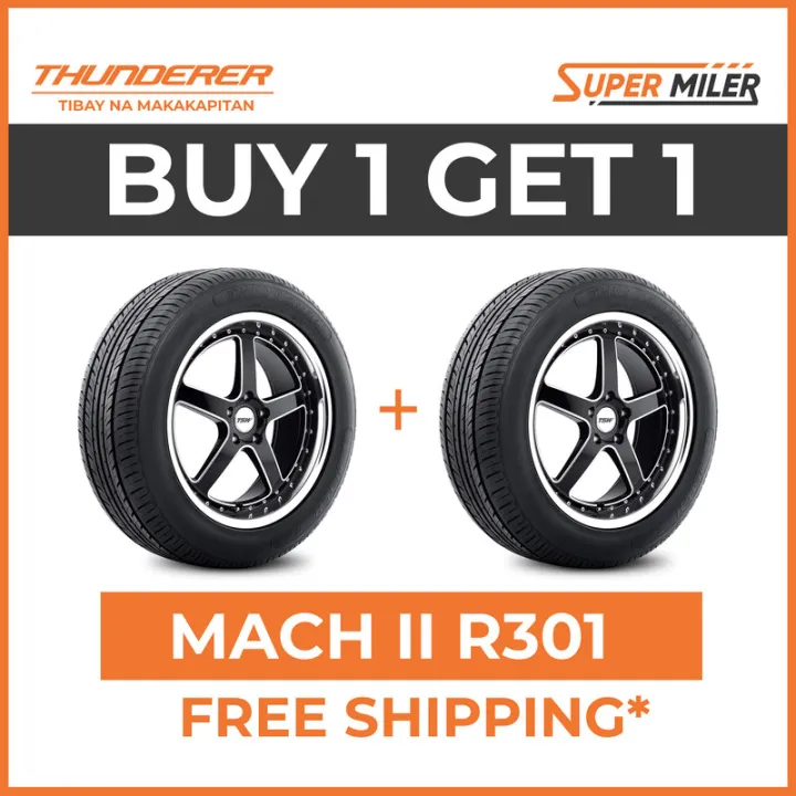 2pcs THUNDERER 195/55R15 MACH II R301 85V Car Tires Lazada PH