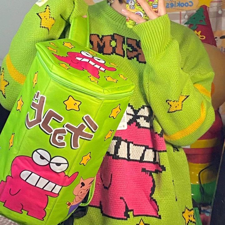crayon-shin-chan-badminton-bag-student-children-cartoon-cute-backpack-light-waterproof-girls-backpack-school-bag