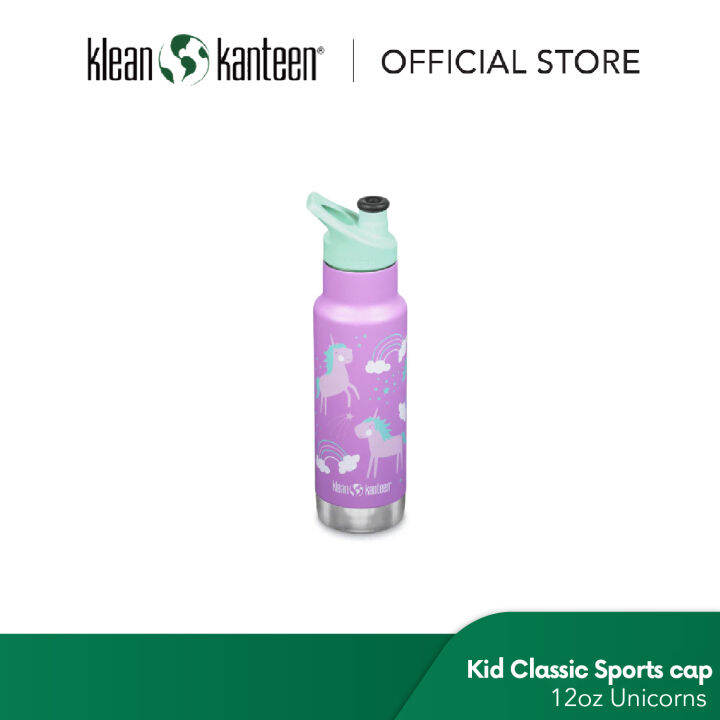 Klean Kanteen Kid Classic Insulated Stainless Steel Tumbler with Kid Sport Cap, Narrow Mouth