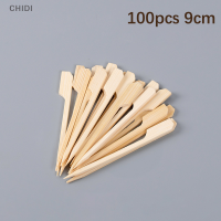 CHIDI 100pcs disposable Bamboo sticks เครื่องมือบาร์บีคิวธรรมชาติเครื่องมือไม้ไผ่บาร์บีคิว