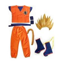 FINDPITAYA Goku Kids Boys Halloween Cosplay Costume with Wig