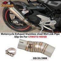 Slip On For CFMOTO 450SR 450 SR 2022 2023 Motorcycle Exhaust Stainless steel Muffler Escape Moto Modify 51mm Middle Link Pipe