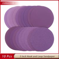 10 Pcs Sandpaper 5 Inch Film Hook Loop 125mm Sanding Disc Wet Dry for Wood Metal Automotive Finishing Grinding Power Sanders