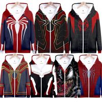 Kids Anime Spiderman Hoodies Spider Hero Gwen Sweatshirts Into The Spider-Verse Cosplay Hooded Pullover Venom Hoody For Boys