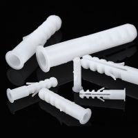 6mm   500pcs Nylon expand nail wall plug plastic anchor   PE Material Wall Ribbed Plastic Anchor Plug without Screws Nails Screws Fasteners