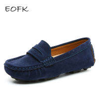 Eofkkids Penny Loafers Flats Shoes Suede Leather Spring Autumn Soft Children Toddle Little Boy Casual Solid Slip On Moccasins