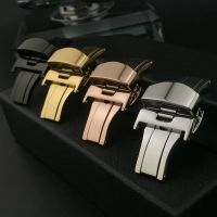 “：{+ Stainless Steel Butterfly Buckle Polished Matte Button Watch Band 16Mm 20Mm 22Mm 24Mm 10/12/14Mm Watchbands Clasp Accessories