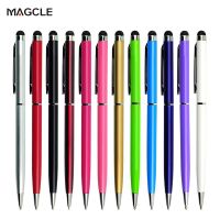 10 Buah/set PEN Stylus Logam 2 In 1 Universal Dengan Pula Pula Pena Layar Sentuh Untuk Layar Kapasitif Dropshipping