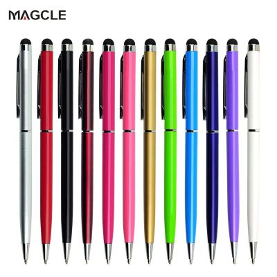 ปากกาปากกาสไตลัสโลหะ2อิน1อเนกประสงค์10ชิ้น/เซ็ตพร้อมปากกาหน้าจอสัมผัสปากกาบอลพอยท์สำหรับหน้าจอ Capacitive ทั้งหมดสำหรับ Iphone 13สมาร์ท