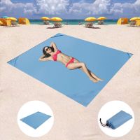 【cw】 100/150/200cm Solid Color Waterproof Outdoor Picnic Camping Mat Beach Blanket