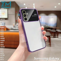 YiaMia เคสโทรศัพท์แฟชั่นสำหรับ Samsung กาแล็คซี่ A04 A12 A13 A14 A50 A50S A21S A22 A23 A24 A52S A30 A53 A34 A70S A72 A52ฟิล์ม A30S ชุบโลหะด้วยไฟฟ้าสุดหรู A51ฝาครอบโทรศัพท์เนื้อนิ่ม TPU หน้าต่างขนาดใหญ่