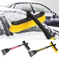 Car Window Snow Cleaning Tool Snow Removal Brush Adjustable Ice Scraper Shovel Detachable Car Snow Remover with Foam Handle top sale