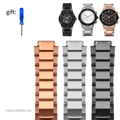 สำหรับสายนาฬิกา Hublot Yubo Big Bang Classic Fusion ผู้ชายผู้หญิงแท่งสแตนเลสสตีล Watchband สร้อยข้อมือ27Mm * 19Mm CarterFa