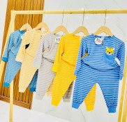 Bộ dài tay thun lạnh ráp túi Minky Mom chất mềm mịn mát cho bé trai bé gái