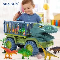 Boys Car Toys Dinosaur Truck Transport Carrier Vehicle Dino Animal Model Tyrannosaurus Rex Truck Game Children Birthday Gifts Die-Cast Vehicles