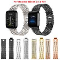 สายนาฬิกาสเตนเลส22มม.,สำหรับ Realme Watch 2 / 2 Pro สายรัดข้อมืออัจฉริยะเปลี่ยนสายรัดข้อมือโลหะสำหรับ Realme Watch S/S Pro Band