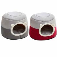 Cat Home Semi-enclosed Cat Beds for Indoor Cats Foldable Cat Nest Winter Warm Doghouse for Sleeping in Garages Porches Barns and Cold Places of Houses charming