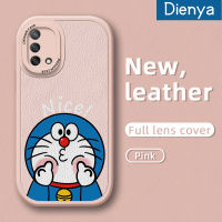 เคส Dienya สำหรับ OPPO A74 4G A95 4G เคส F19s F19 Reno 6 Lite เคสดีไซน์ใหม่ลายโดราเอมอนน่ารักเคสใส่โทรศัพท์หนังเคสมือถือกันกระแทกซิลิโคนนิ่มป้องกันการตกด้วยเคสป้องกันกล้องเลนส์คลุมทั้งหมด