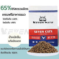 อาหารแมวชนิดแห้ง ลูกแมว อาหารแมว แบบเม็ด เกรนฟรี 65%ไก่สดรวมมิตร ถุง 2.5kg