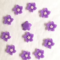 100Pcs 14mm purple Resin Flowers Decoration Crafts Flatback Cabochon For Scrapbooking Diy Accessories