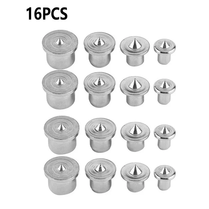 16pcs Dowel Drill Centre Points Pin Wood 6mm/8mm/10mm/13mm Dowel Tenon