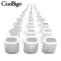 ❁✟ஐ 50pcs Aluminum Swage Crimp Sleeve Cable Clip Wire Stop Ferrule Lock Rope Hardware M0.8 M1.0 M1.2 M1.5 M2 M2.5 M3 M4 M5 M6 M8