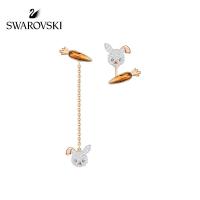 ต่างหูสวารอฟสกี้ SWAROVSKI Stud Earrings LITTLE asymmetric design Variety Meng interest bunny shape Stud Earrings Womens fine jewelry