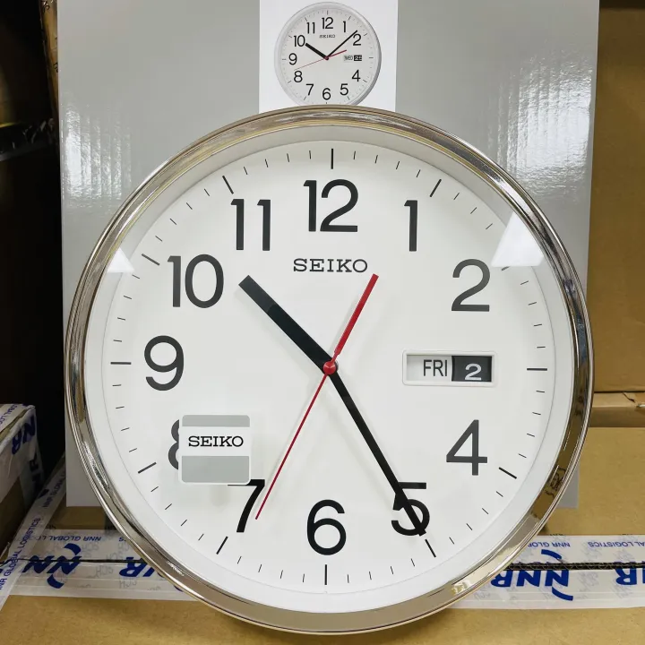 TimeYourTime] Seiko QXF104SN Day & Date Display Analog Wall Clock QXF104S |  Lazada Singapore