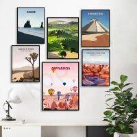 Kenya Banff Cappadocia China Iceland Tuscany Joshua Tree Chichen Itza Grand Canyon Monument Valley. City Travel Landscape Poster