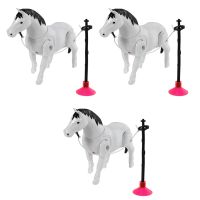 3X Plastic Electric Horse Around Pile Circle Toy Action Figure Toys Plastic Cartoon Horse Toys Around Pile Circle Toys